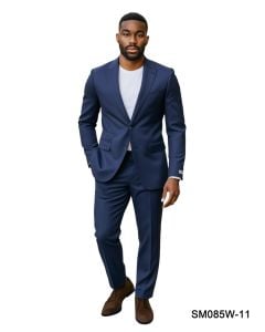 Stacy Adams Men's 2 Piece Modern Fit Suit - Solid Colors