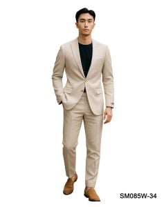 CCO Men's Outlet 2 Piece Modern Fit Suit - Solid Colors