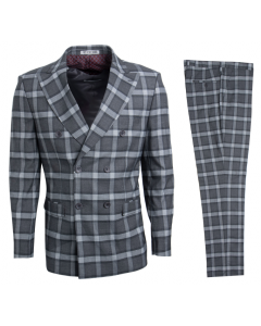 Stacy Adams Men's 3 Piece Executive Slim Suit - Vibrant Plaid