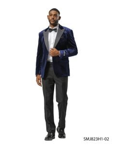 Stacy Adams Men's Outlet Hybrid Fit Sport Coat - Rhinestone Embedded Peak Lapel 