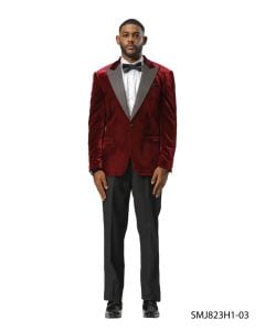 CCO Men's Outlet Hybrid Fit Sport Coat - Rhinestone Embedded Peak Lapel 