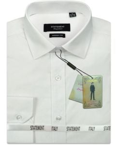 Statement Men's Outlet Long Sleeve 100% Cotton Shirt - Modern Fit