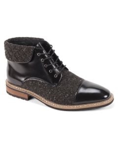 Black Cap Toe Boot Mens Boots Fashion Boot