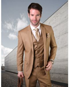 Statement Men's 100% Wool 3 Piece Suit - High Fashion