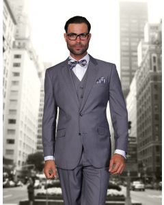Statement Men's 100% Wool 3 Piece Suit - Tailored Fit