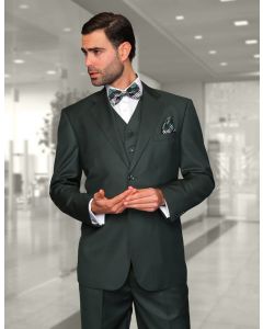 Statement Men's 100% Wool 3 Piece Suit - Tailored Fit