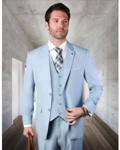 Statement Men's 100% Wool 3 Piece Suit - High Fashion