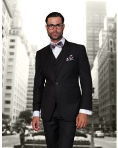 Statement Men's 100% Wool 3 Piece Suit - Extra Long Sizes