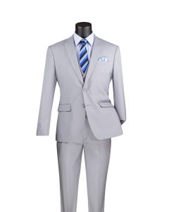 CCO Men's Outlet 3 Piece Slim Fit Executive Style Suit - Flat Front Pants