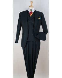 Apollo King Men's 3pc 100% Wool Suit - High Fashion Vest