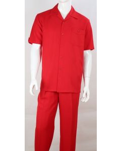 Royal Diamond Men's 2 Piece Walking Suit - Bold Red