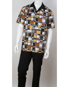 Royal Diamond Men's 2 Piece Walking Suit - Vibrant Geometric Pattern