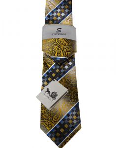 Statement Classic Tie Set- Checker Stripe