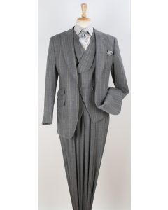 Apollo King Men's Outlet 100% Wool 3 Piece Suit - High Fashion Vest