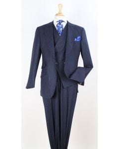Apollo King Men's Outlet 100% Wool 3 Piece Suit - High Fashion Vest