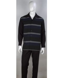 Royal Diamond Men's 2 Piece Walking Suit - Smooth Stripes
