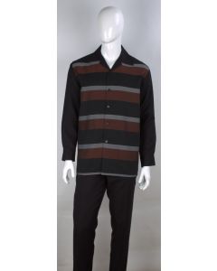 Royal Diamond Men's 2 Piece Walking Suit - Smooth Stripes