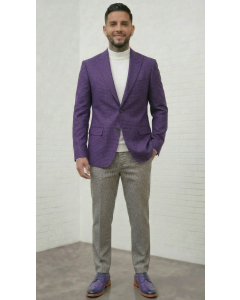 Purple Blazer Suit Jacket Mens Sport Coats