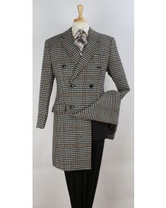 Veno Giovanni Men's 100% Wool 3/4 Length Length Top Coat - Bold Colors