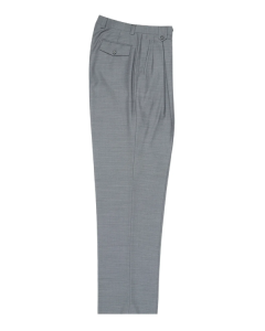 Tiglio Rosso Men's 100% Wool Pants - Wide Leg - Grey