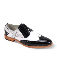 Giovanni Men's Leather Dress Shoe - Wingtip Style