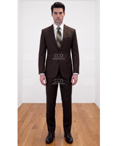 Brown Suit Mens Two Piece Suits Inexpensive Mens Suits