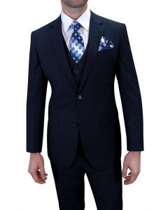 Royal Diamond Men's 3pc Poplin Suit - Business Fashion