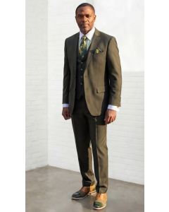 Statement Men's Outlet 100% Wool 3 Piece Suit - Bold Colors