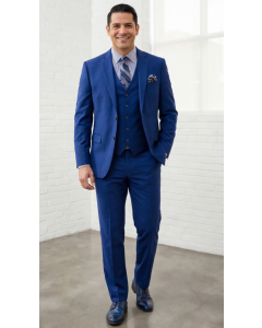 Sapphire Wool Suit Men's Suits