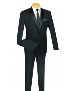 CCO Men's Outlet 2 Piece 100% Poplin Discount Tuxedo - Slim Fit