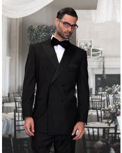 Statement Men's 2 Piece 100% Wool Tuxedo - Double Breasted