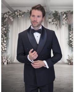 Statement Men's Outlet 2 Piece Modern Fit Tuxedo - Double Breasted
