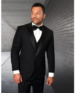 Statement Men's Outlet 3 Piece Wool Feel Tuxedo - Stylish Accents