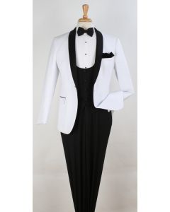 Apollo King Men's 3pc Fashion Tuxedo - Accented Jacket
