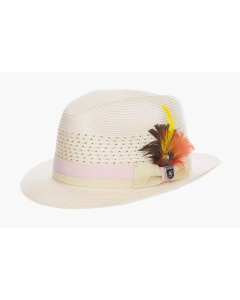 Pink Fedora Hats Straw Men's Hat