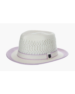 Lavender Fedora Hats for Men Straw Hats for Summer