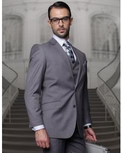 Statement Men's 3 Piece 100% Wool Outlet Suit - Executive