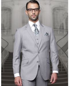Statement Men's 3 Piece 100% Wool Outlet Suit - Executive