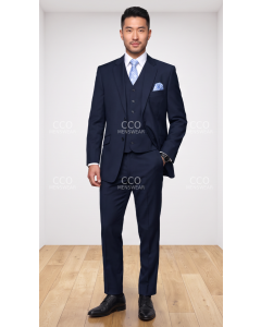 Statement Men's 3 Piece 100% Wool Outlet Suit - Executive