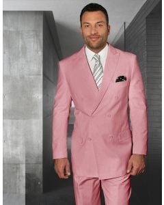 Statement Men's 2 Piece 100% Wool Fashion Suit - Solid Color