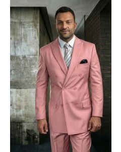 Statement Men's Outlet 2 Piece 100% Wool Fashion Suit - Solid Color