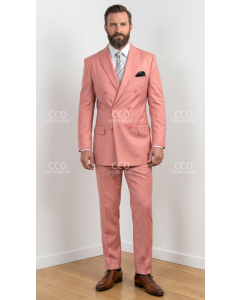 Statement Men's Outlet 2 Piece 100% Wool Fashion Suit - Solid Color