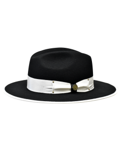 Bruno Capelo Men's 100% Australian Wool Fedora Hat - Wide Brim