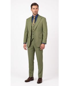 Purple Suit Mens 3 Piece Suit Peak Lapel