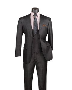 CCO Men's Outlet 3 Piece Executive Suit - Classic Glen Plaid