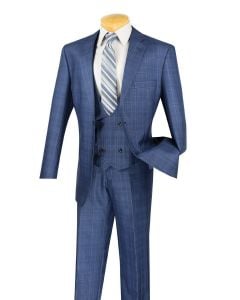 CCO Men's Outlet 3 Piece Executive Suit - Classic Glen Plaid