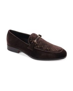 Brown Mens Dress Shoes Mens Loafers Velvet Shoe