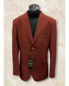 Copper Blazer Peak Lapel Sports Jacket for Men