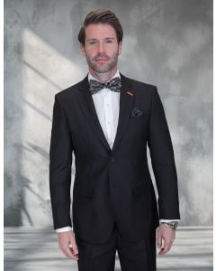 Statement Men's Outlet 2 Piece 100% Wool Modern Fit Suit - Subtle Texture