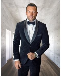 Statement Men's 2 Piece Suit - Velvet Jacket